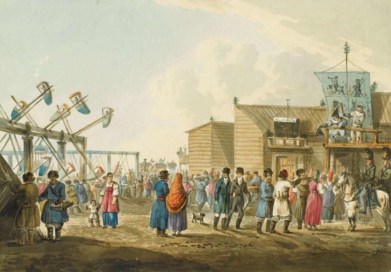 Rosyjski jarmark autorstwa Carl Kollmann