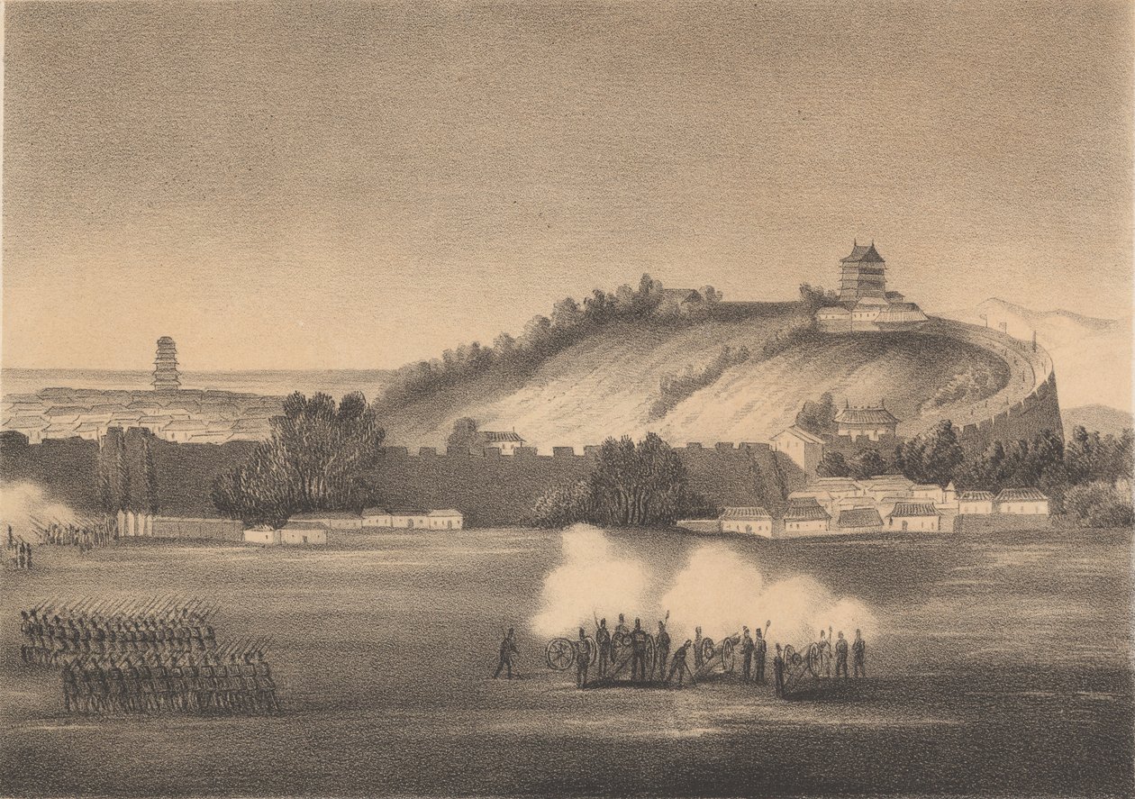 Bombardowanie Kantonu 1857 autorstwa Carl Lancedelli