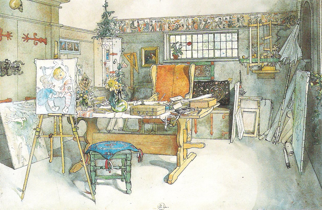 Studio, połowa autorstwa Carl Larsson