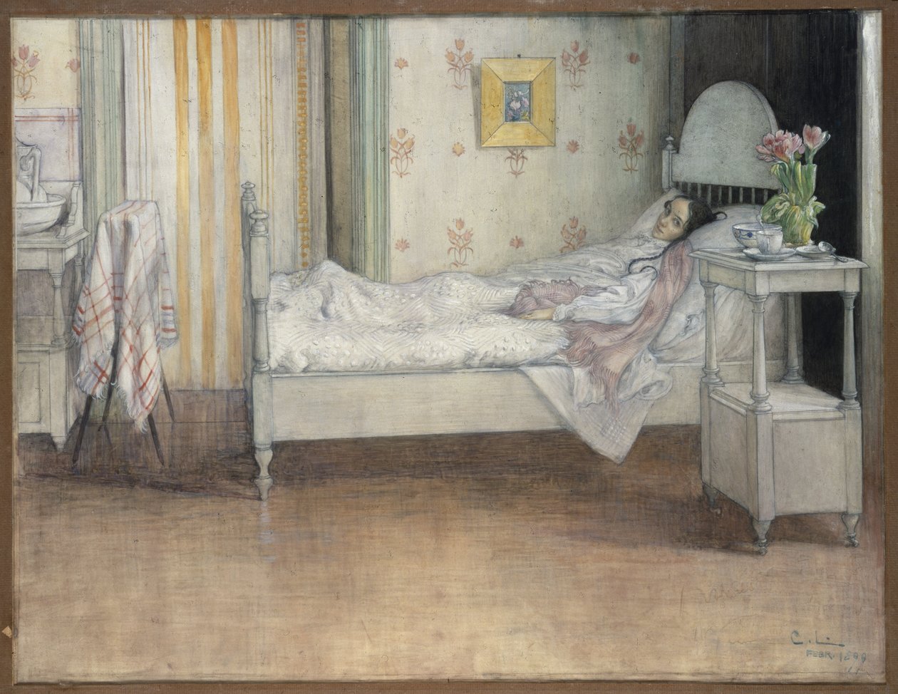 Rekonwalescencja, ok.1899 autorstwa Carl Larsson