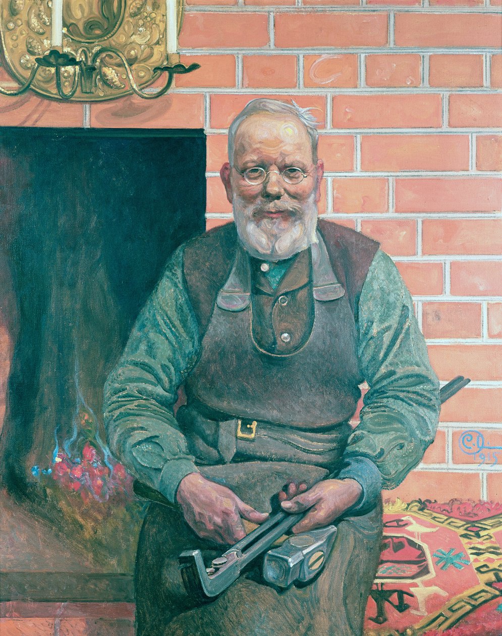 Erik Erikson, Kowal autorstwa Carl Larsson