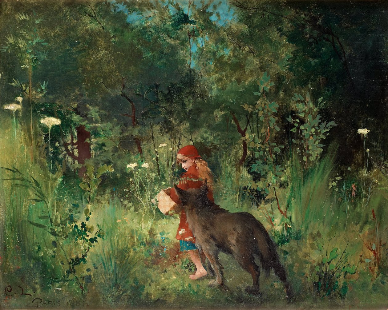 Czerwony Kapturek autorstwa Carl Larsson