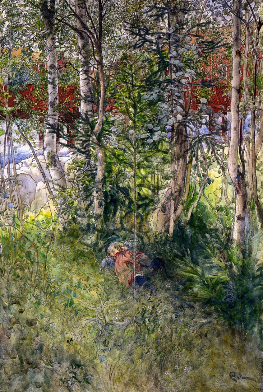 Drzemka w zieleni autorstwa Carl Larsson