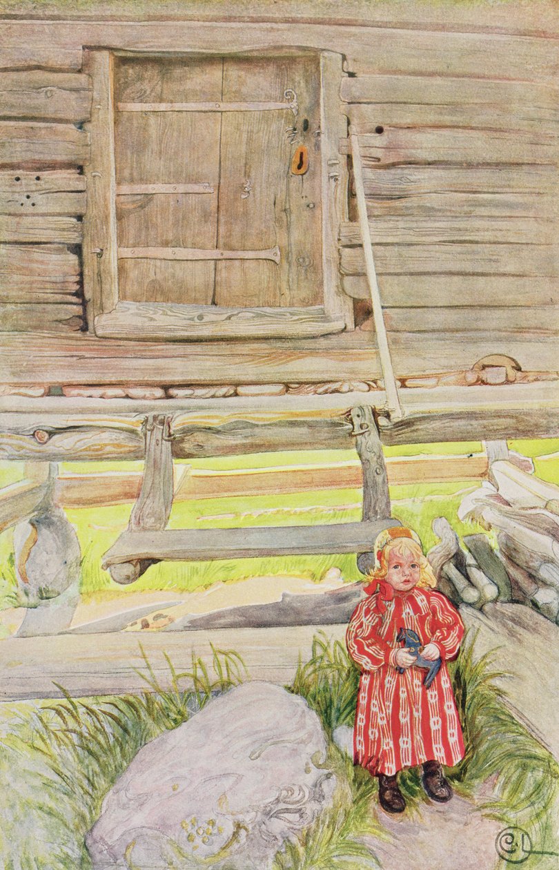 Stara Chata, z komercyjnej teki wydanej w 1939 r. (litografia barwna) autorstwa Carl Larsson