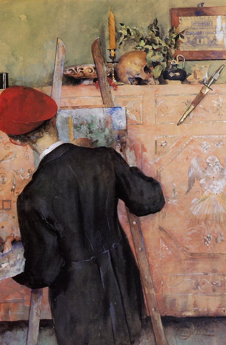 Malarz martwej natury autorstwa Carl Larsson