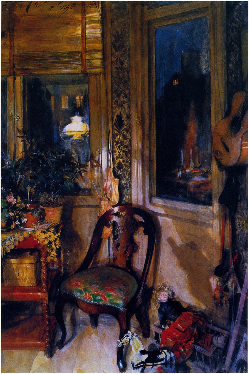 Kącik zabawek autorstwa Carl Larsson