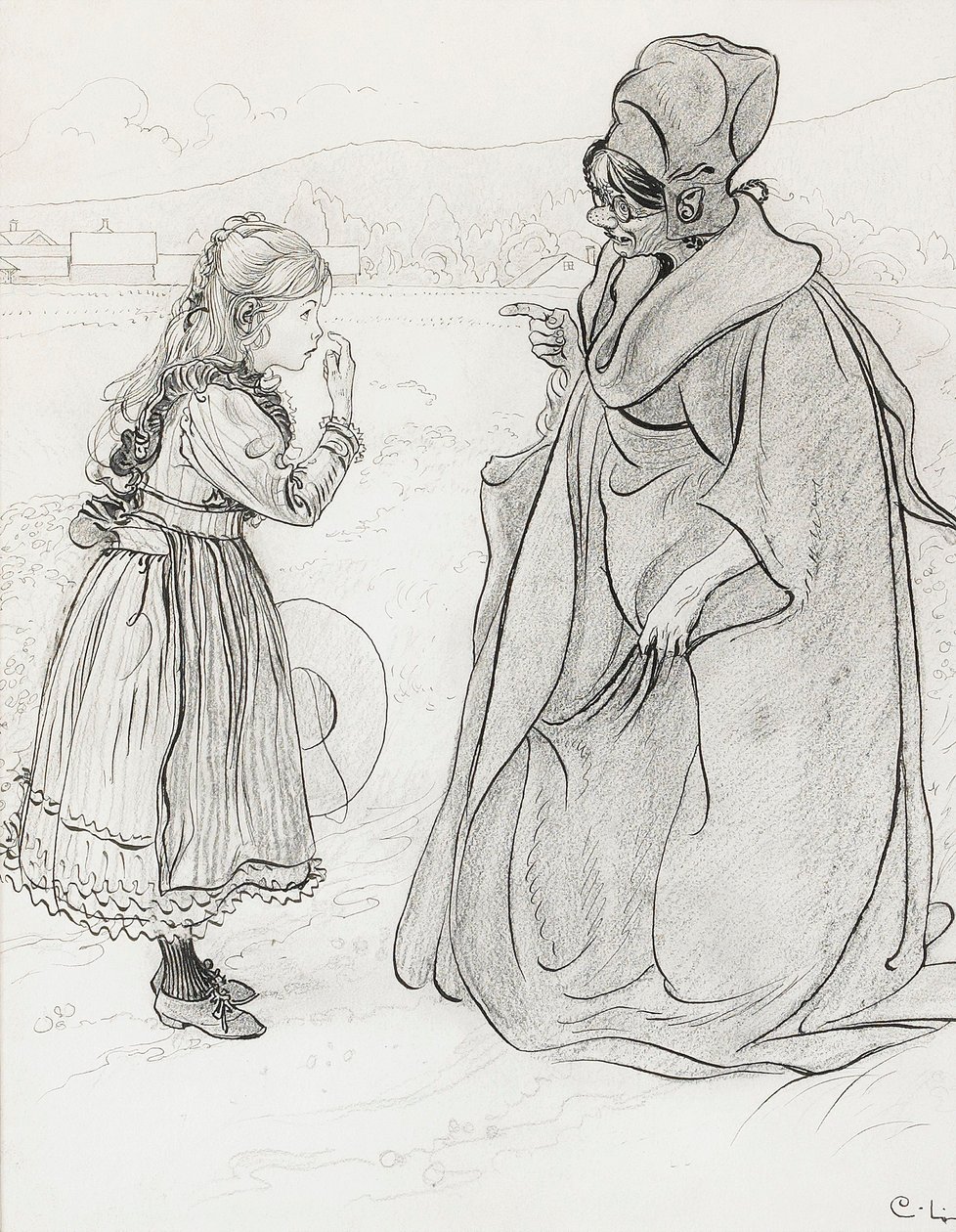 Bajka o nosie Lillis autorstwa Carl Larsson