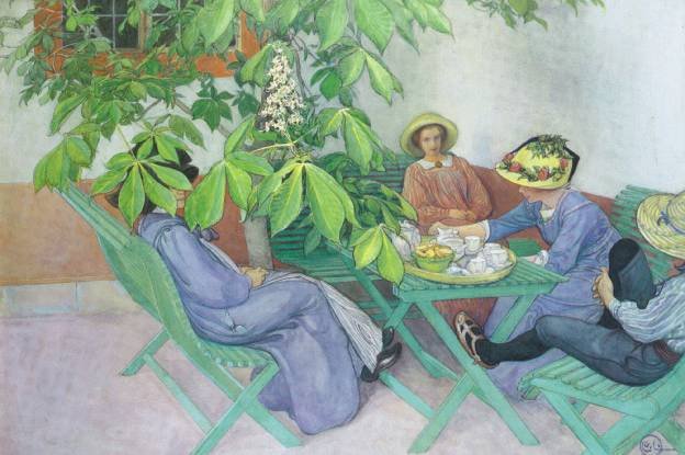 Pod kasztanem autorstwa Carl Larsson