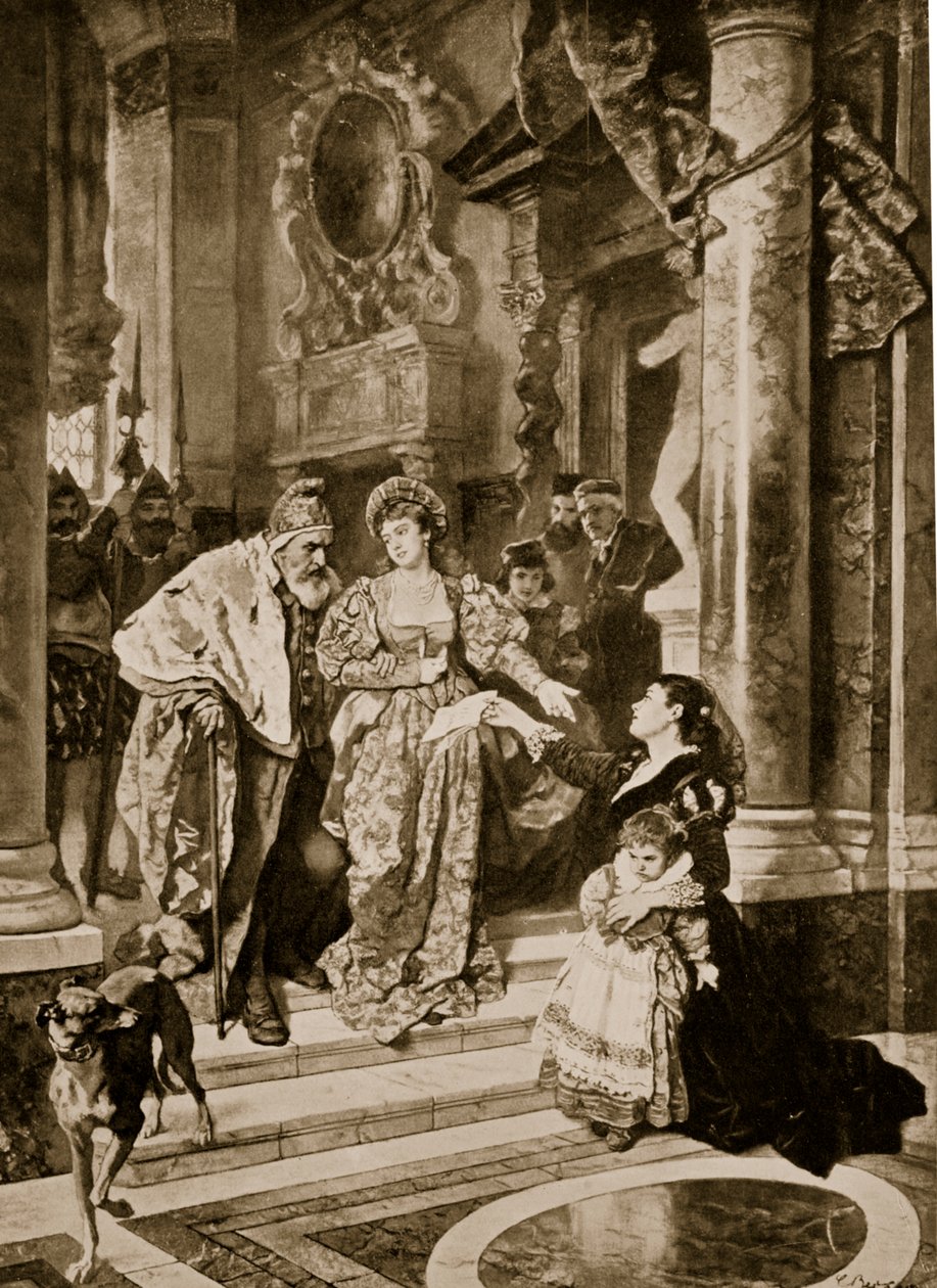 Składający petycję przed dożą autorstwa Carl Ludwig Friedrich Becker