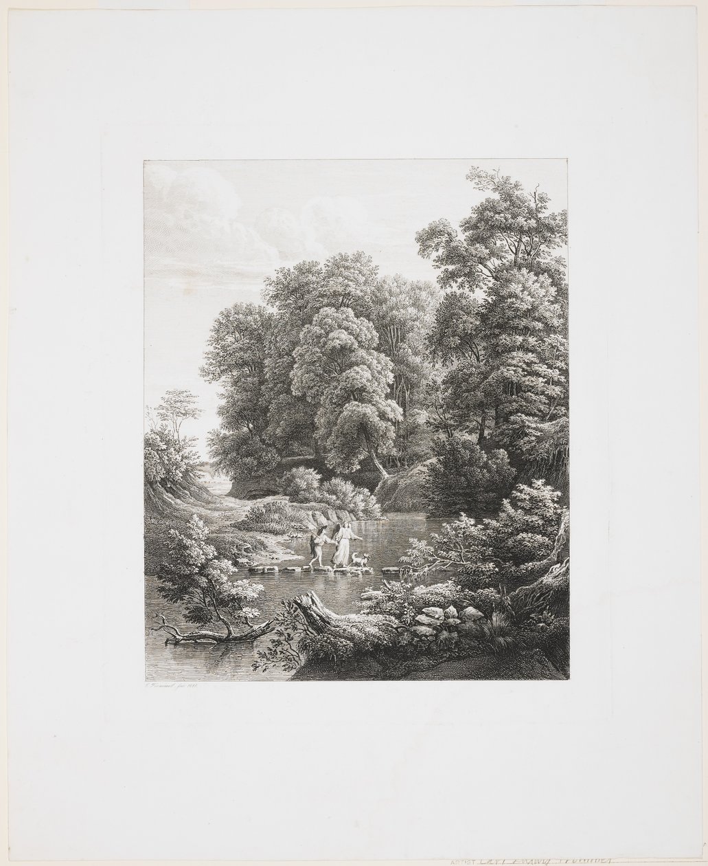 Tobiasz i Anioł, 1835 autorstwa Carl Ludwig Frommel