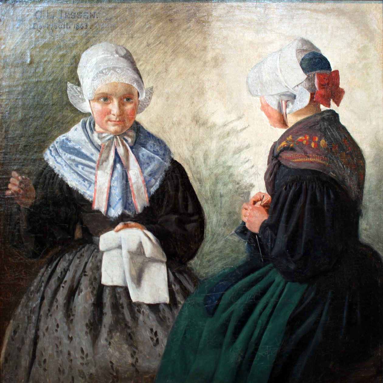 Dwóch fryzyjskich chłopów autorstwa Carl Ludwig Jessen