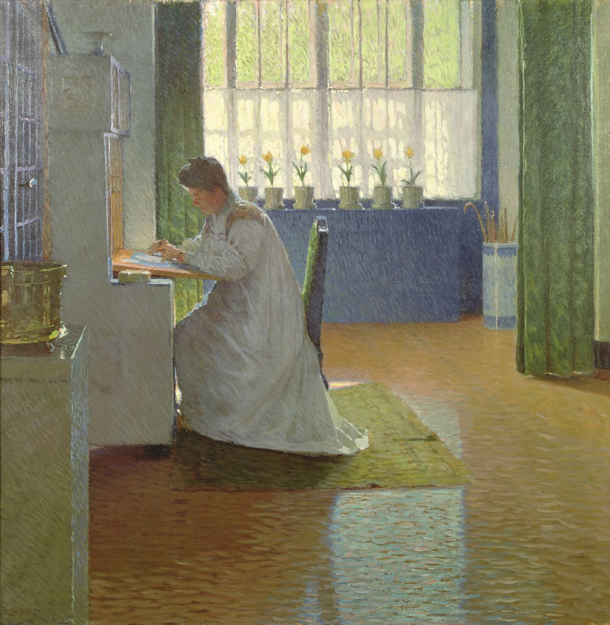 Żona Artysty przy biurku autorstwa Carl Moll