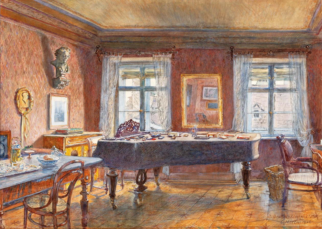 J. Brahms, sala fortepianowa Deutsch: J. Brahms, sale fortepianowe autorstwa Carl Muller