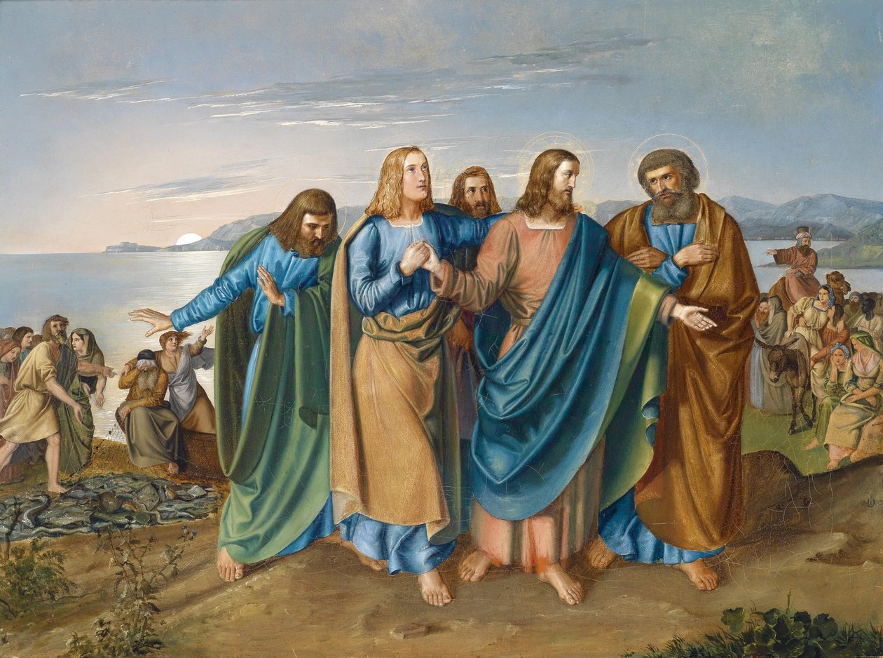 Jezus i jego uczniowie na Morzu Galilejskim autorstwa Carl August Heinrich Ferdinand Oesterley