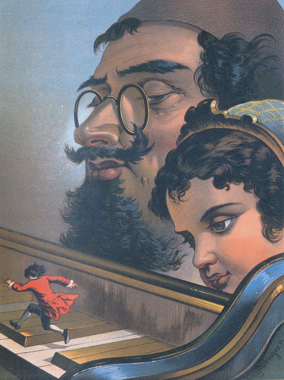 Ilustracja z "Podróży Guliwera" Jonathana Swifta (1667-1745) autorstwa Carl Offterdinger