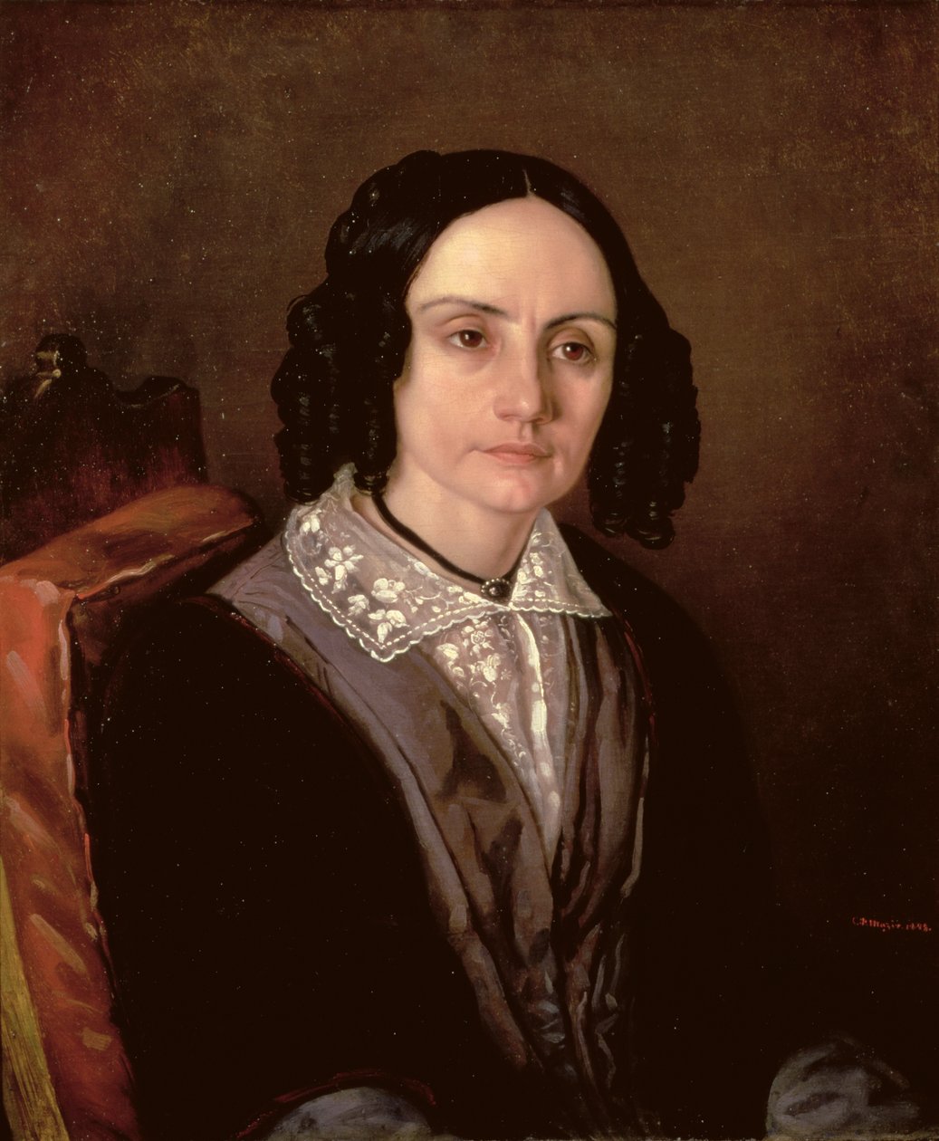 Portret hrabiny Marii Wołkońskiej (1805-63) 1848 autorstwa Carl Peter Mazer