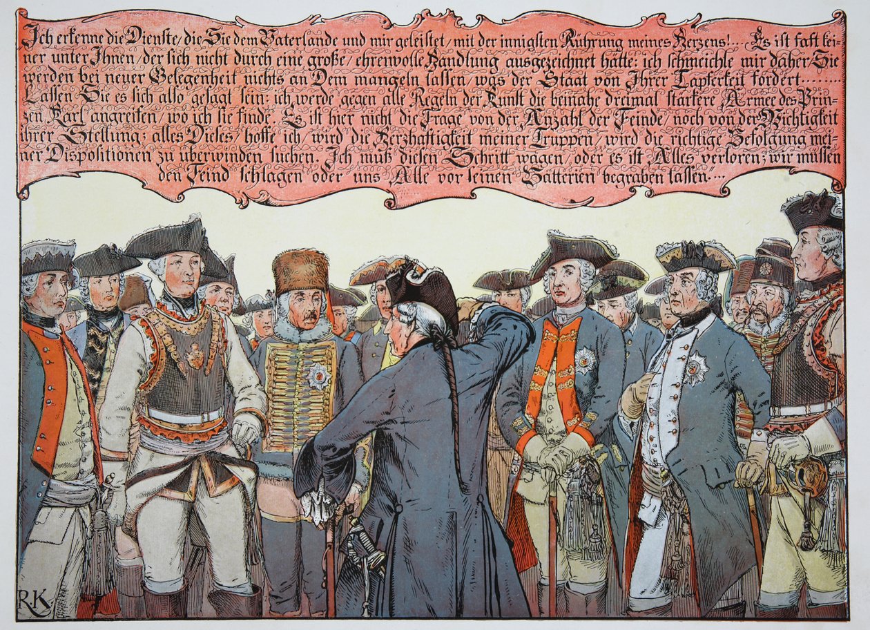 Przed bitwą pod Leuthen, 3 grudnia 1757 autorstwa Carl Röchling