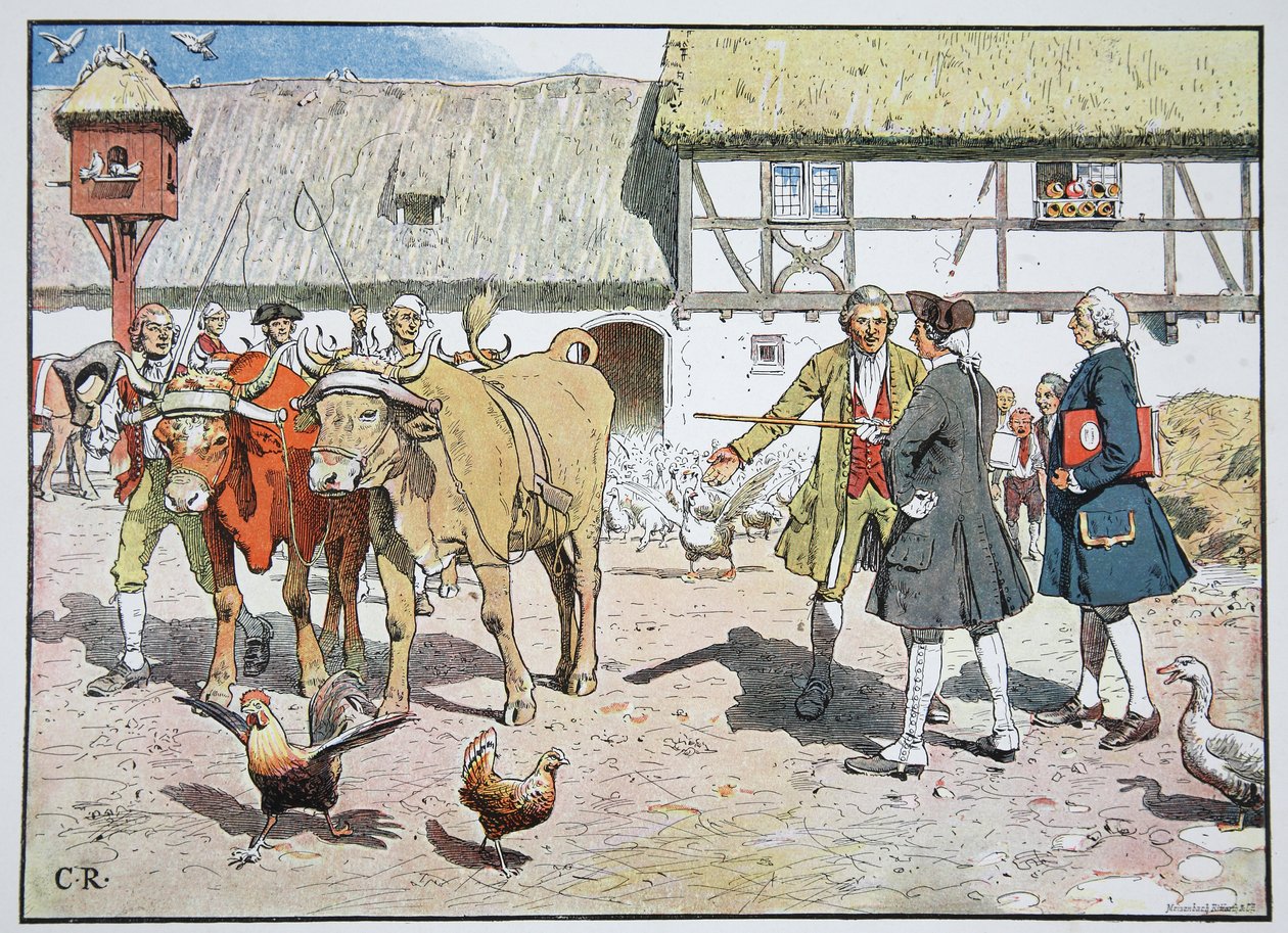 Książę koronny Fryderyk na posiadłościach królewskich, Kustrin, 1751 autorstwa Carl Röchling