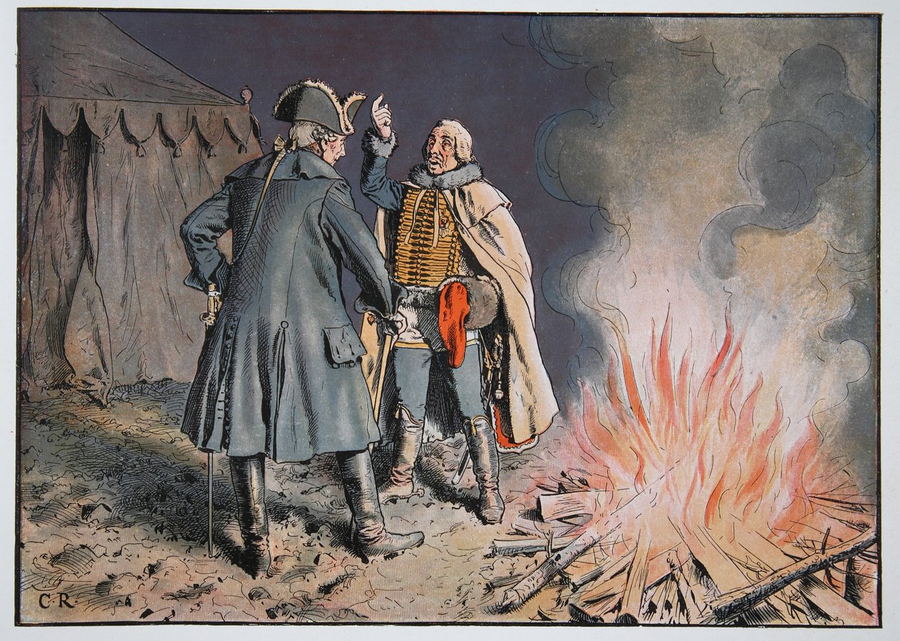 W obozie Bunzelwitz, wrzesień 1761 autorstwa Carl Röchling