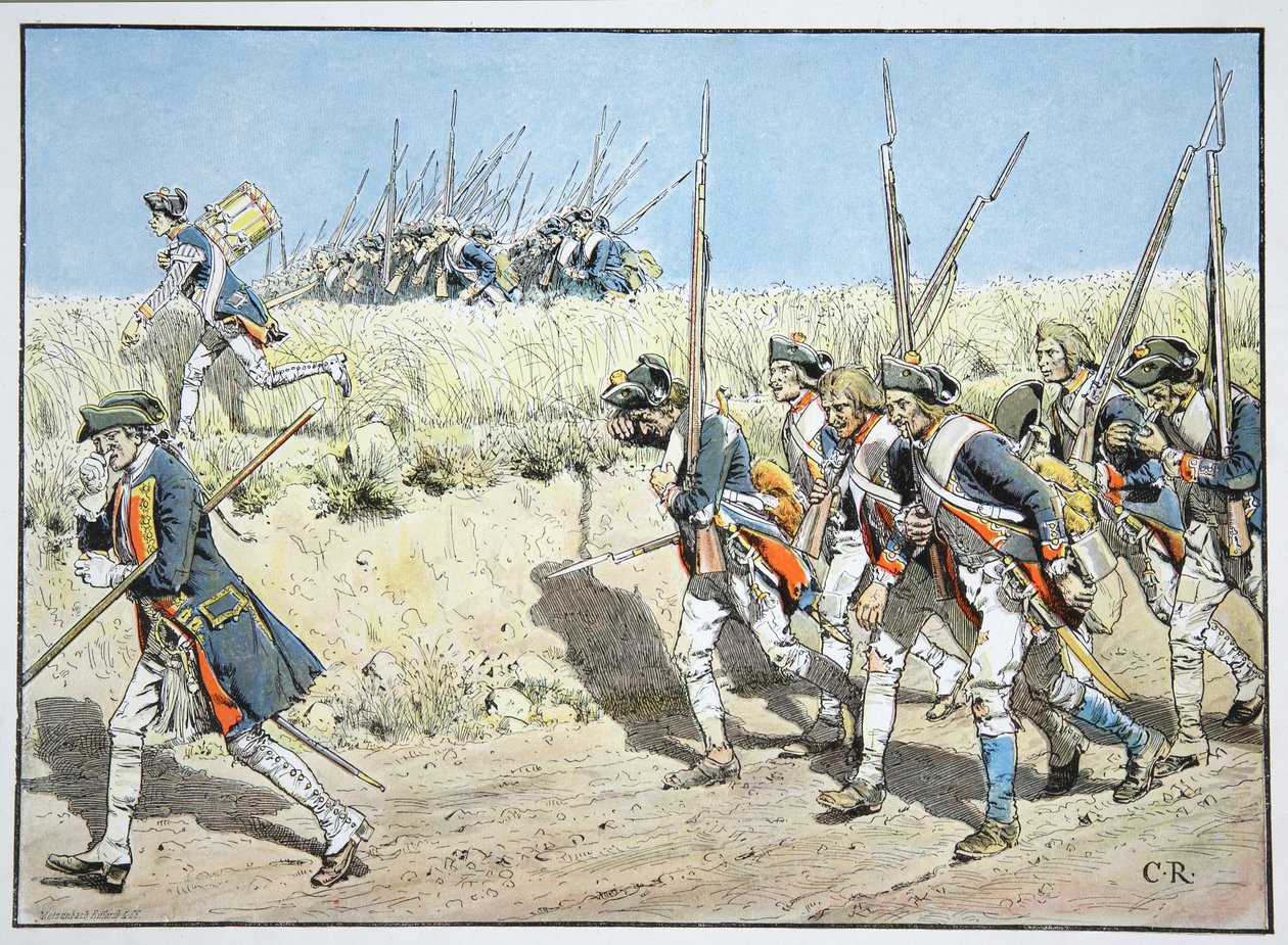 Na Eilmarsche z Kustrin, sierpień 1758 autorstwa Carl Röchling
