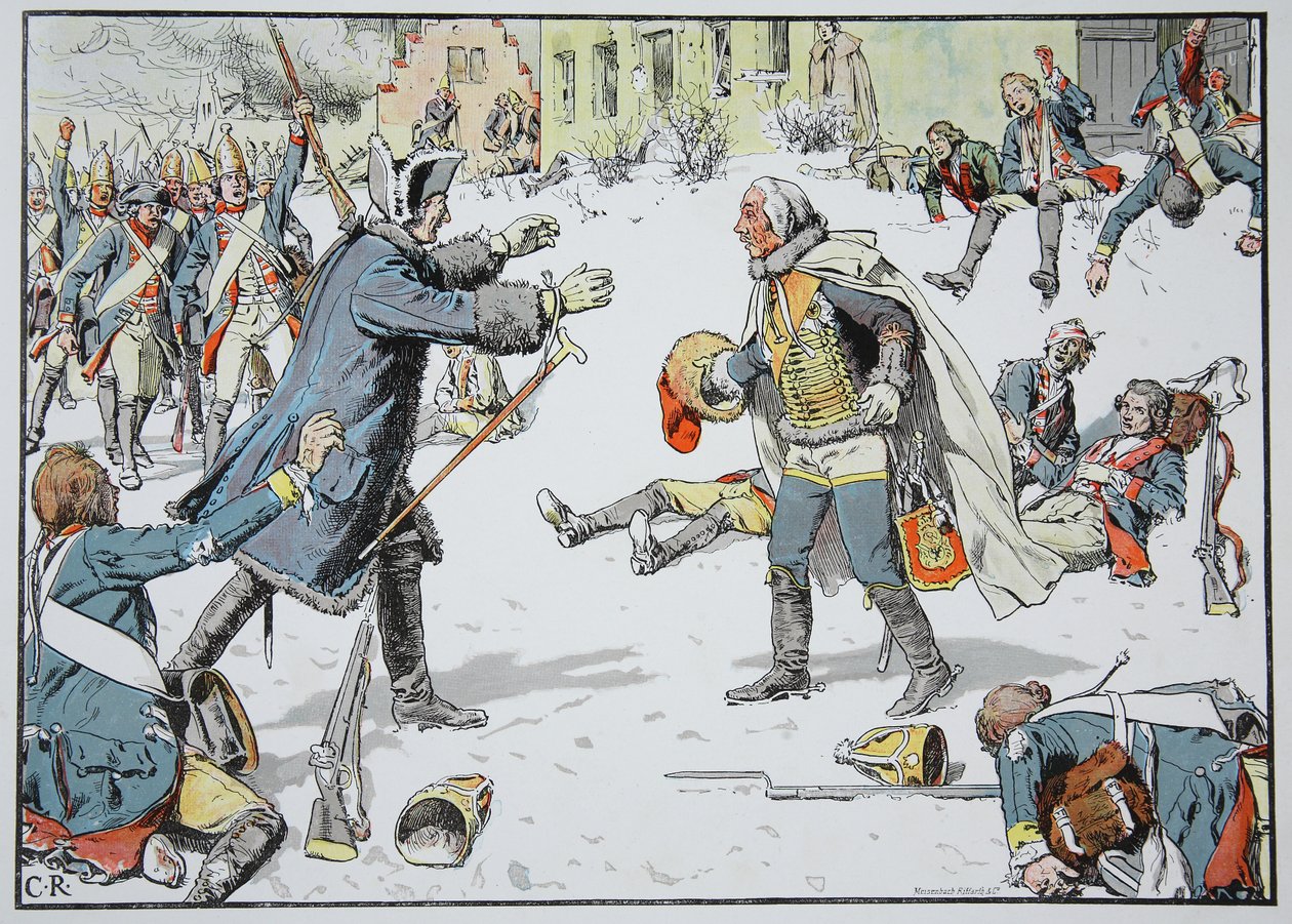 Ranek po bitwie pod Torgau, 4 listopada 1760 autorstwa Carl Röchling