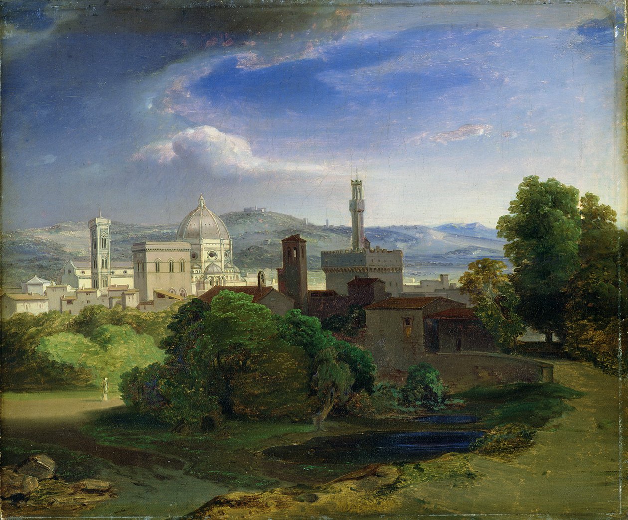 Widok na Florencję, ok. 1829 autorstwa Carl Rottmann