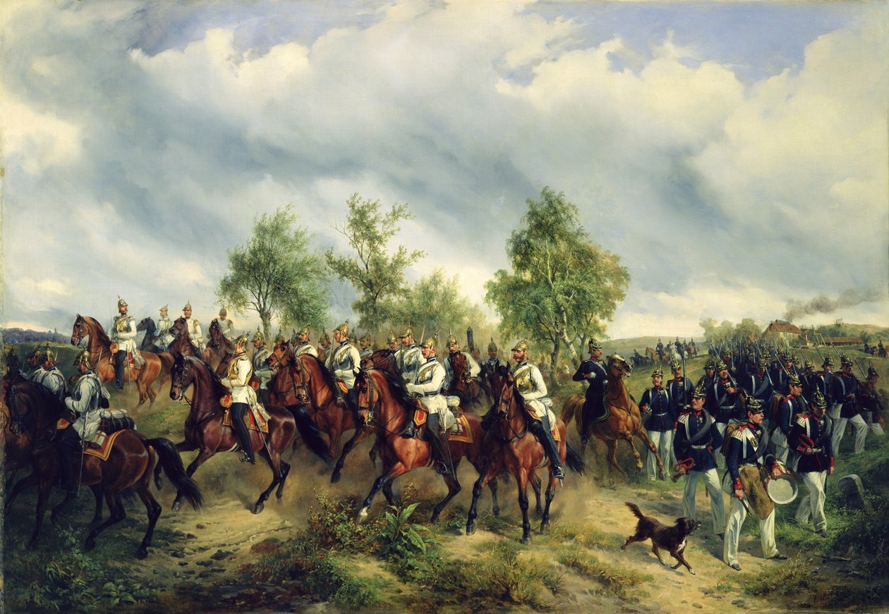 Pruska kawaleria na wyprawie autorstwa Carl Friedrich Schulz
