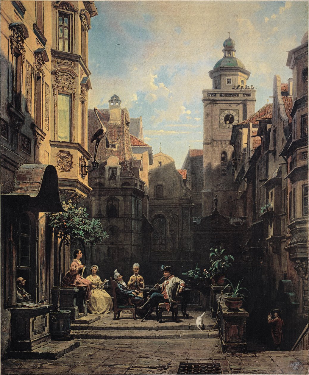 Dobra plotka autorstwa Carl Spitzweg