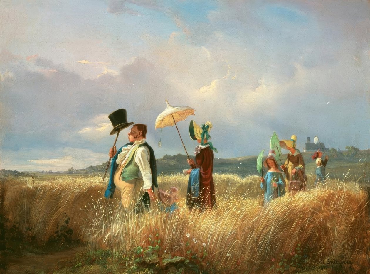 Niedzielny spacer autorstwa Carl Spitzweg