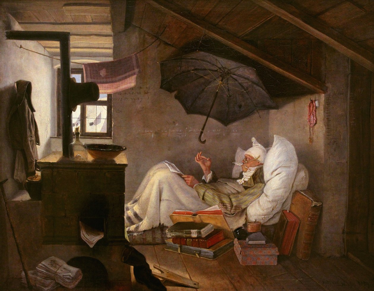 Biedny poeta autorstwa Carl Spitzweg