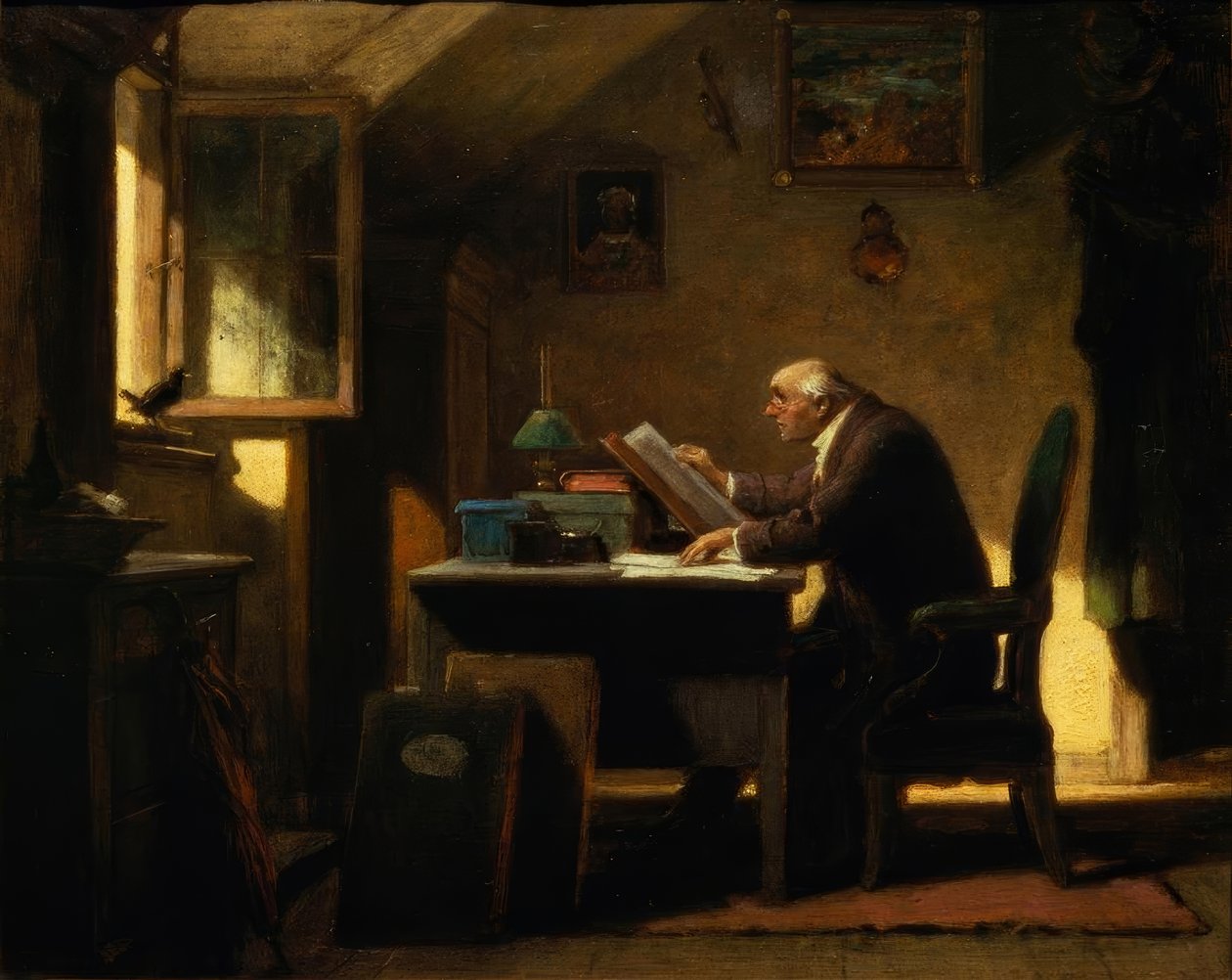 Wizyta autorstwa Carl Spitzweg