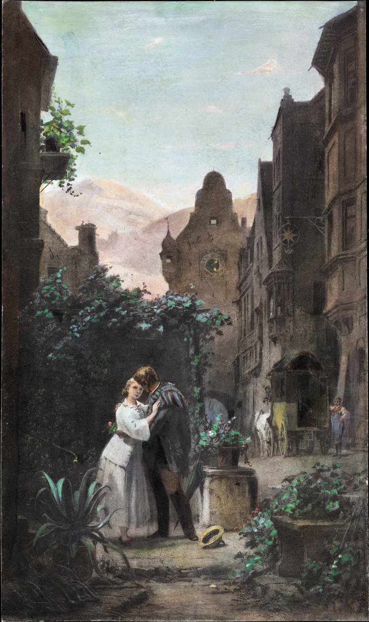 Pożegnanie, 1855 autorstwa Carl Spitzweg