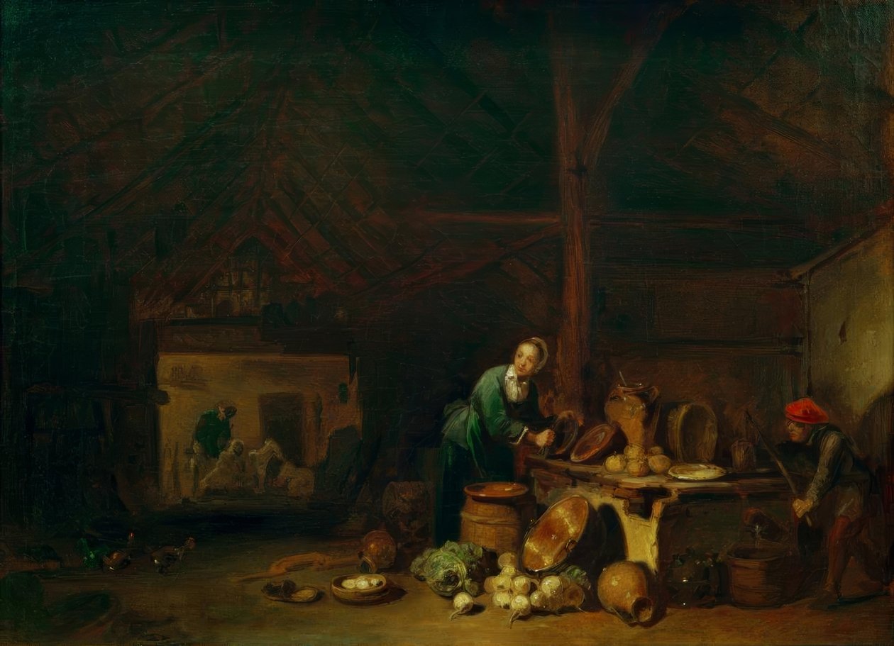 Wnętrze kuchni autorstwa Carl Spitzweg