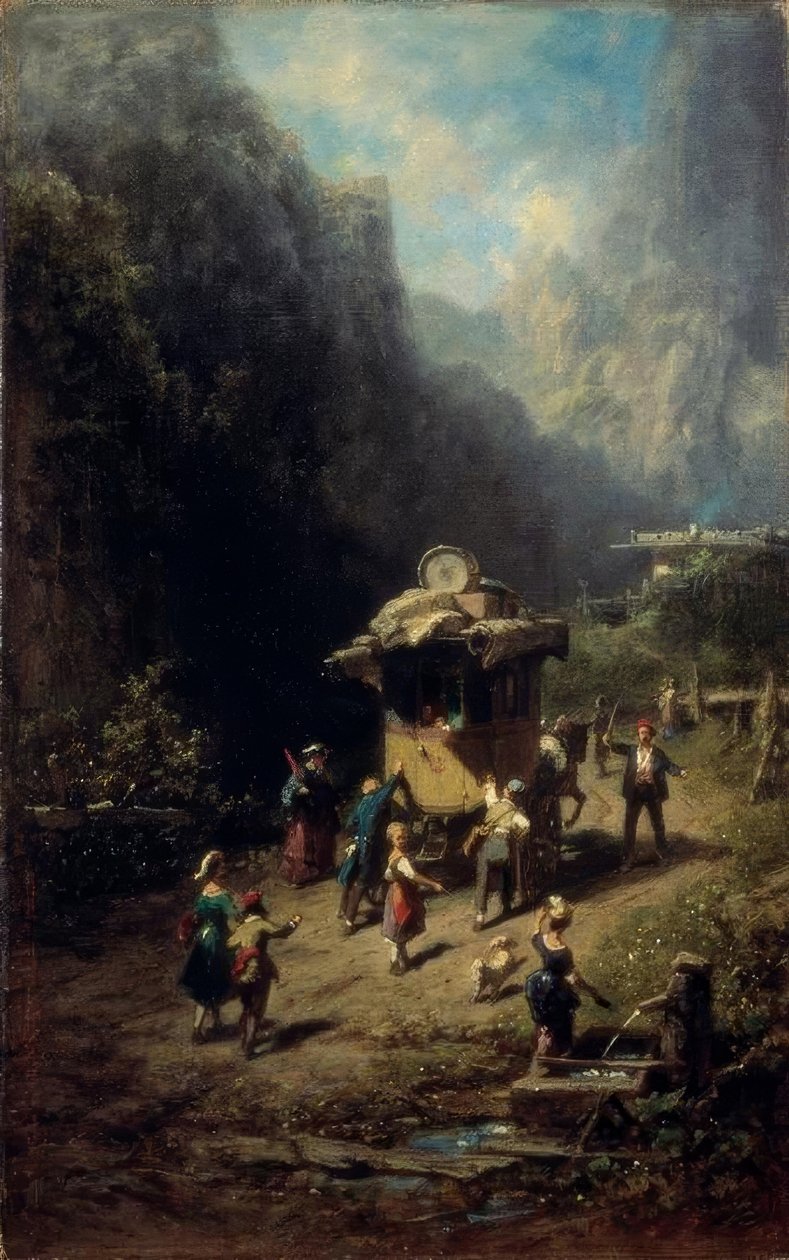 Stowarzyszenie artystów podróżujących autorstwa Carl Spitzweg
