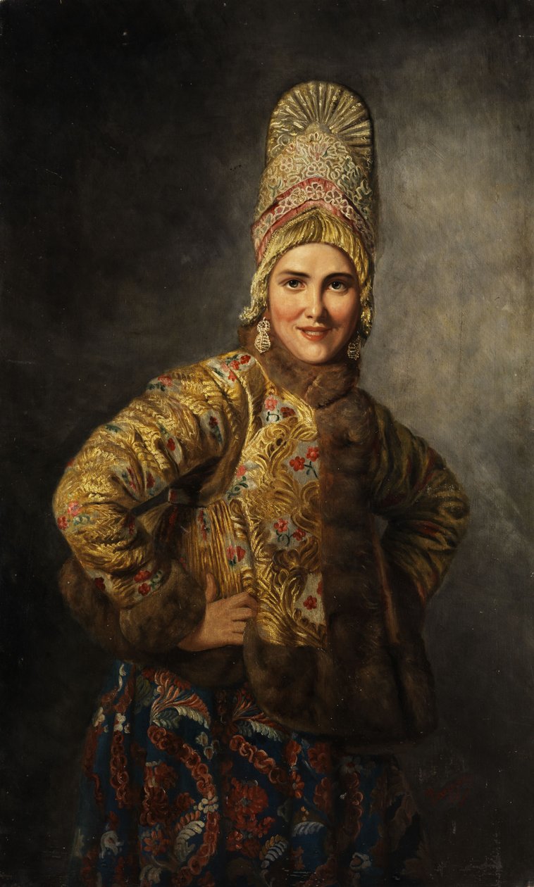 Rosyjska panna młoda bojar autorstwa Karl Gottlieb Wenig