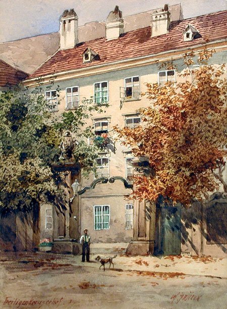 Heiligenkreuzerhof autorstwa Carl Wenzel Zajicek