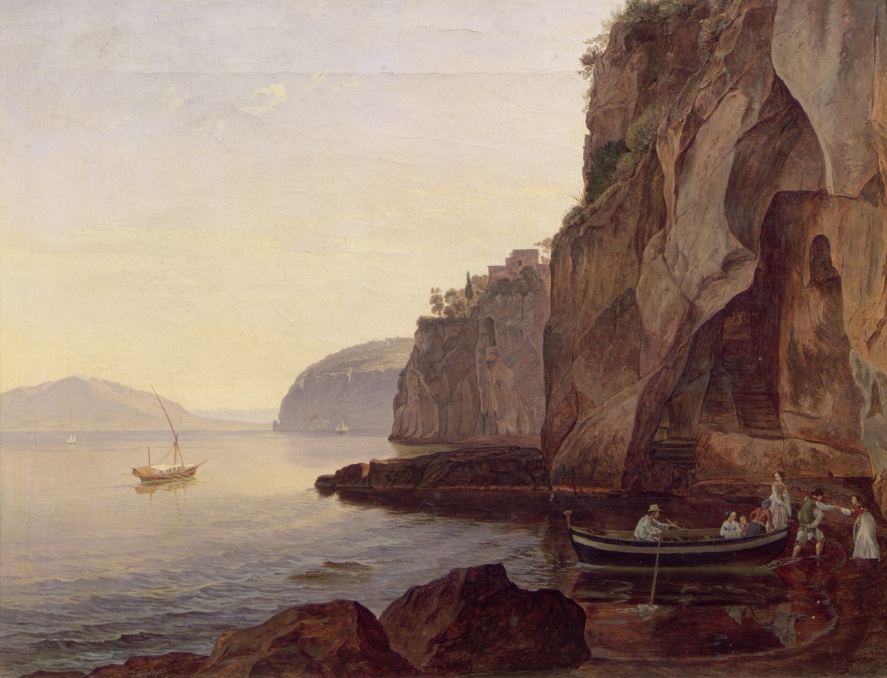 Cocumella niedaleko Sorrento, 1827 autorstwa Carl Wilhelm Goetzloff