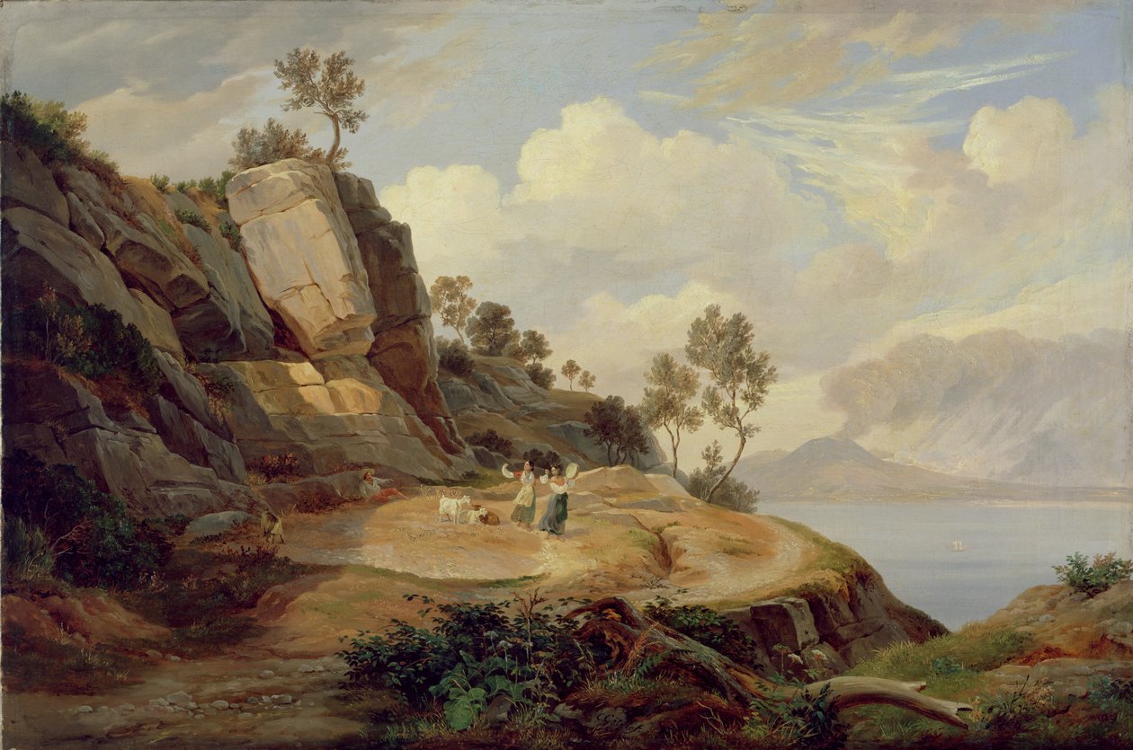 Krajobraz we Włoszech autorstwa Carl Wilhelm Goetzloff