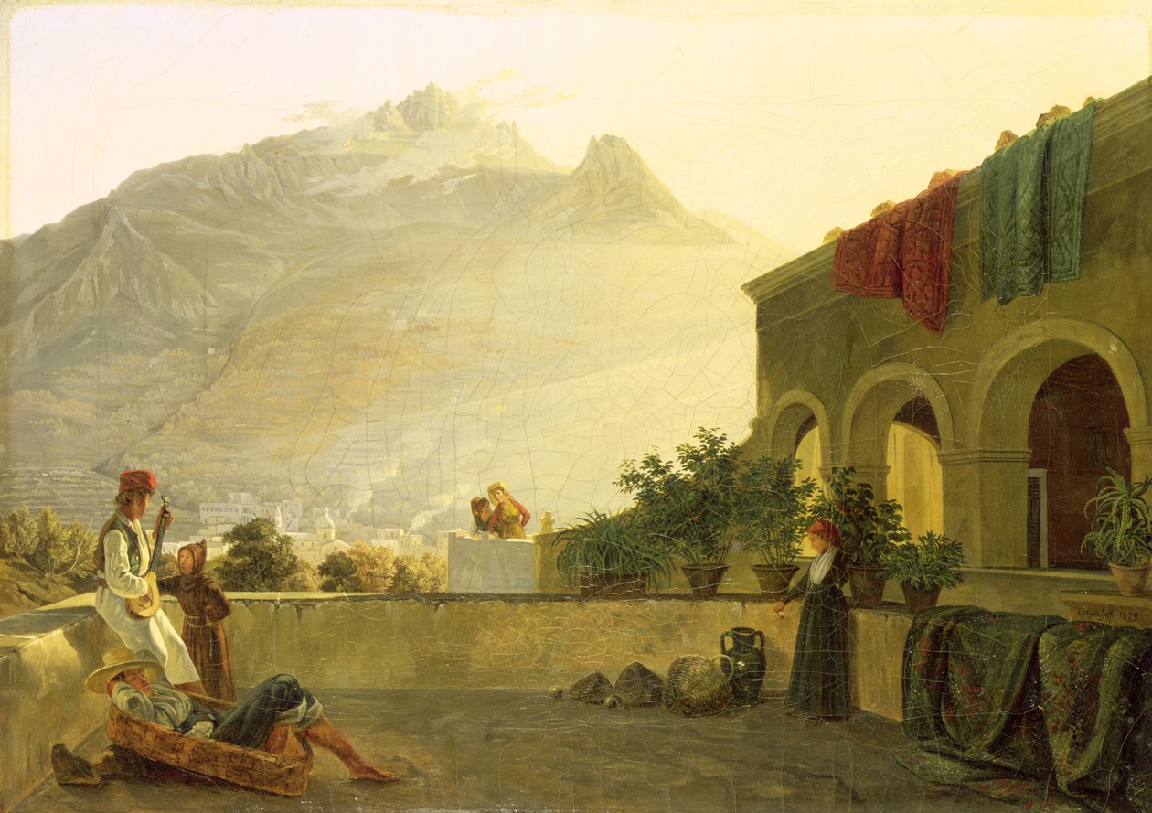 Strażnik na Ischii, 1829 autorstwa Carl Wilhelm Goetzloff