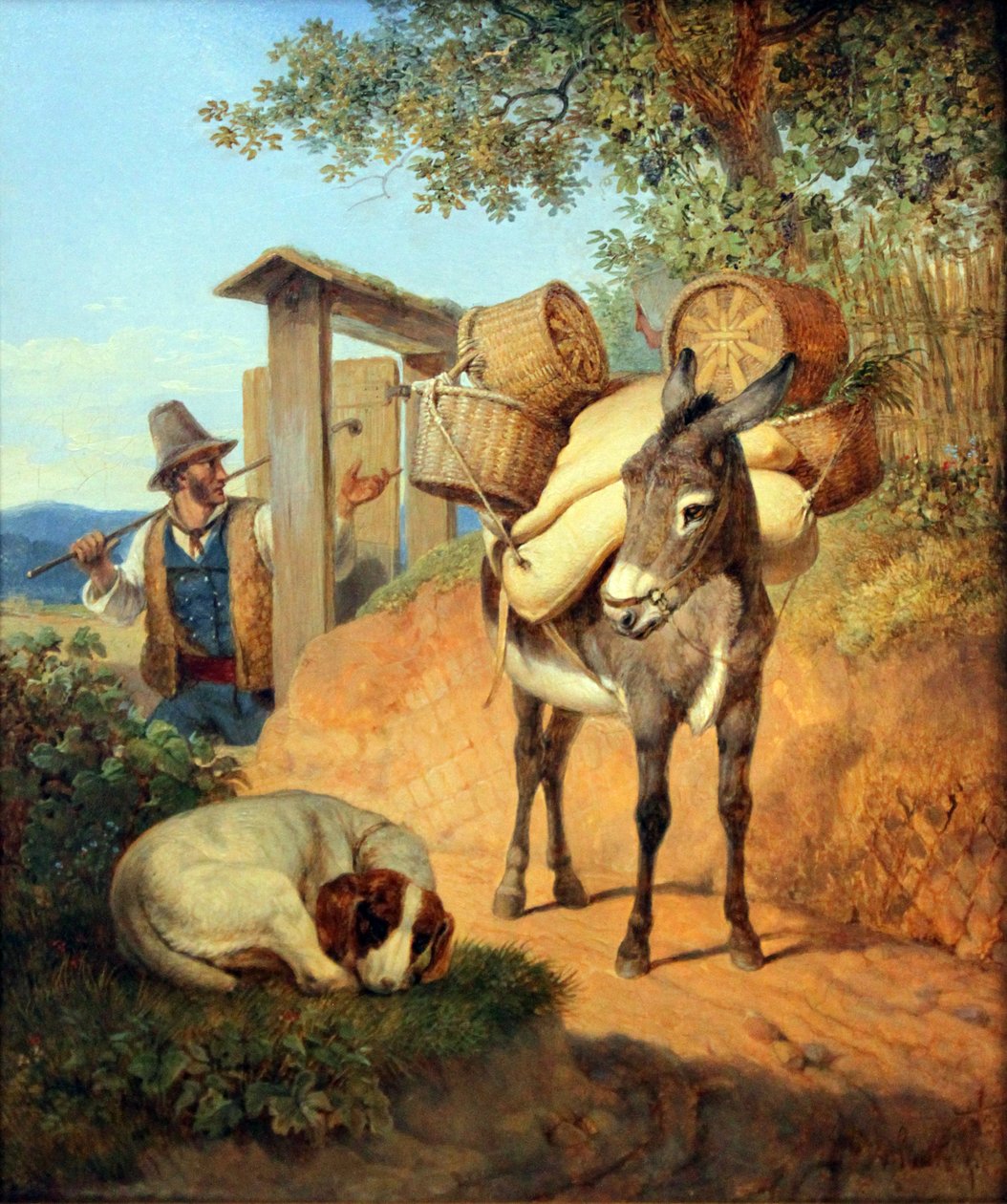 Osioł, pies i kierowca autorstwa Carl Wilhelm von Heideck