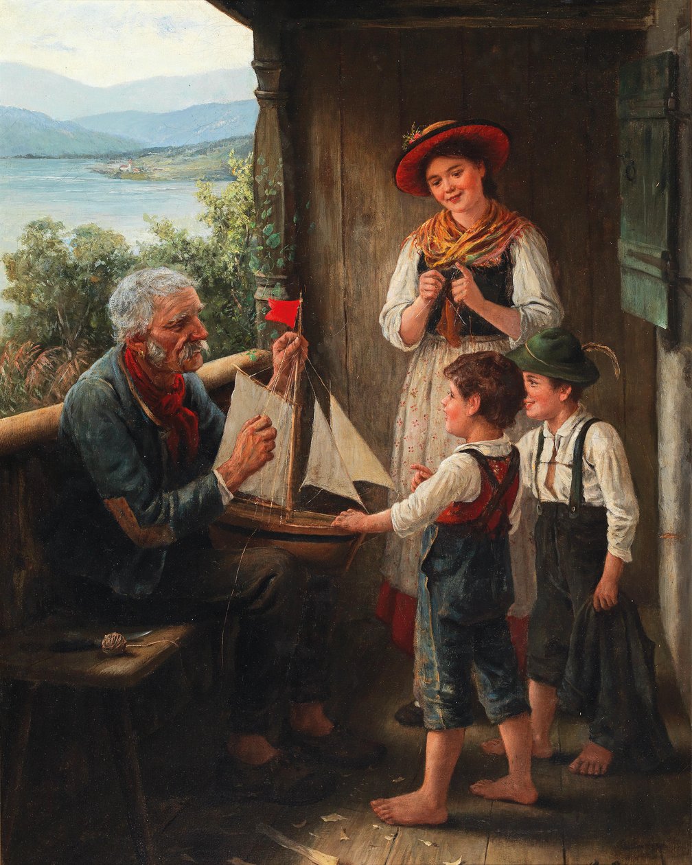 Żaglowiec autorstwa Carl von Bergen  