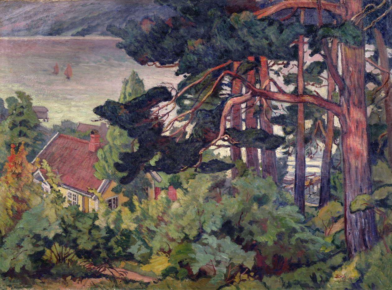 Jesień nad Fiordem Kristiana autorstwa Carl Edvard Diriks