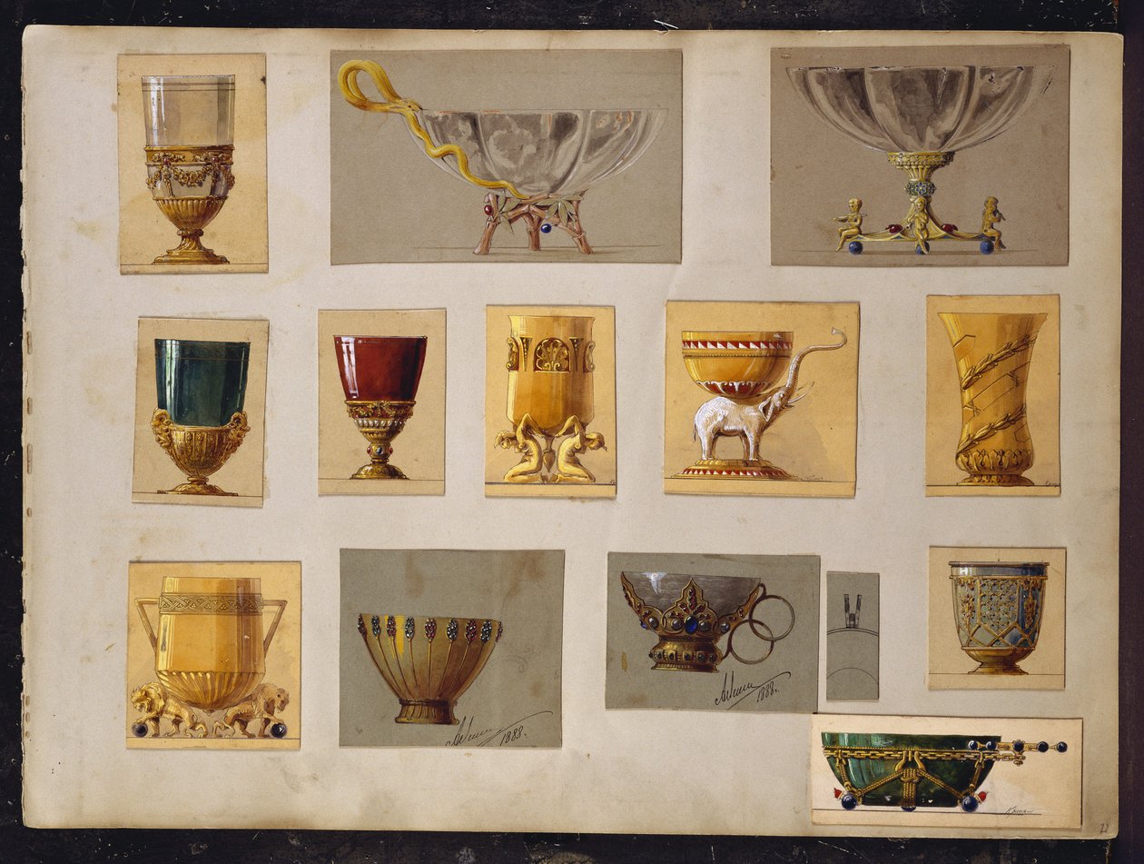 Wybór projektów, Dom Carla Faberge (ołówek i akwarela na papierze) autorstwa Carl Fabergé