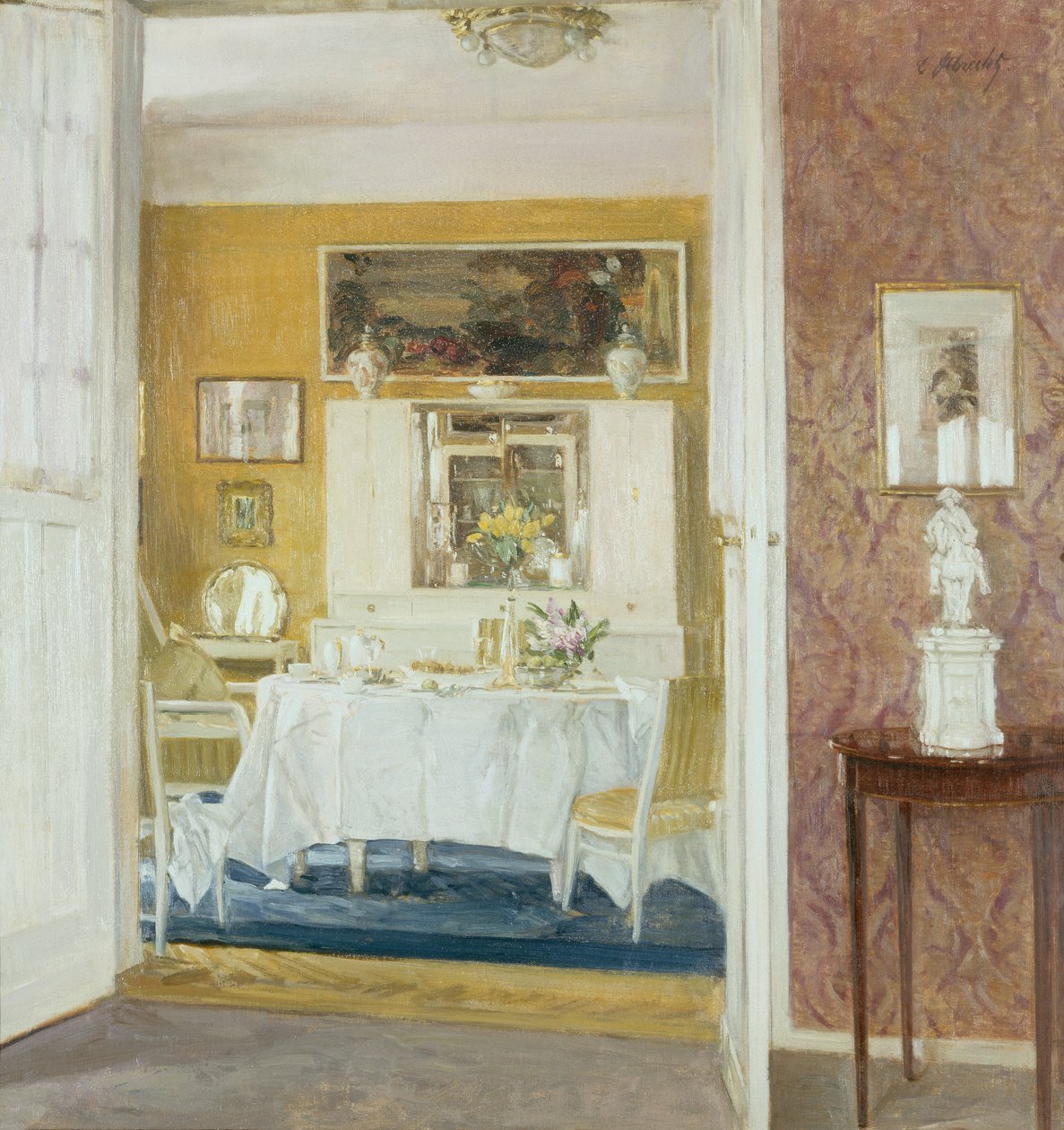 Sala śniadaniowa (olej na płótnie) autorstwa Carl Albrecht