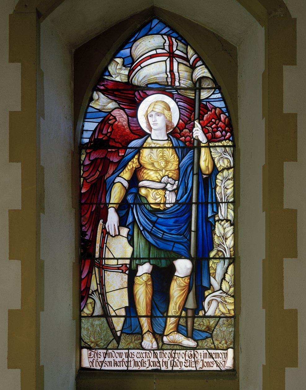 Betws Bledrws, St Bledrws, Shrigley & Hunt (1873-1982), Carl Almquist, St Michael, 1887 autorstwa Carl Almquist