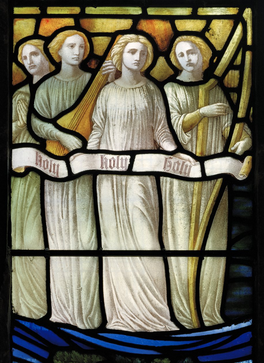 Grappenhall, St Wilfrids, Shrigley & Hunt (1873-1982), Carl Almquist, Kult Baranka, Aniołowie Muzycy, 1886 autorstwa Carl Almquist