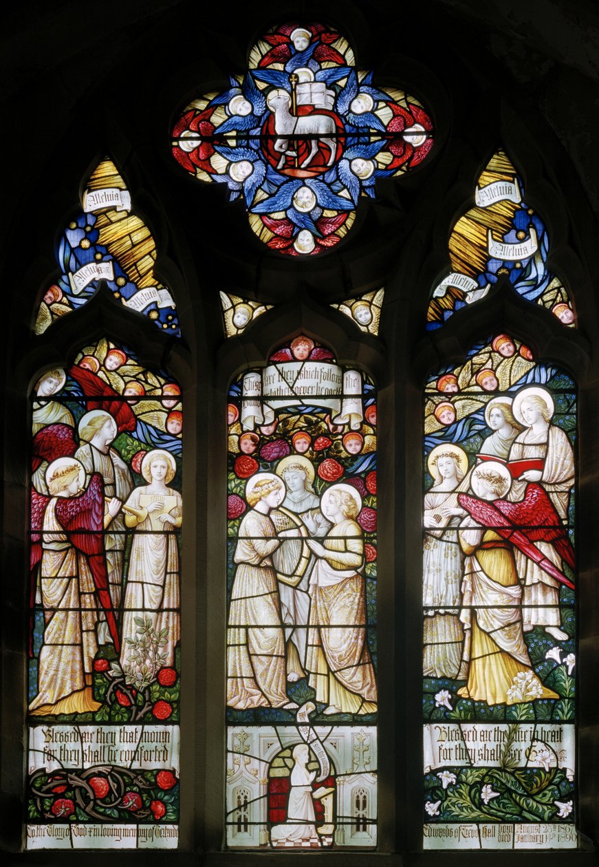 Llantysilio, St Tysilio, Shrigley & Hunt (1873-1982), Carl Almquist, Angelic Chorus, 1890 autorstwa Carl Almquist