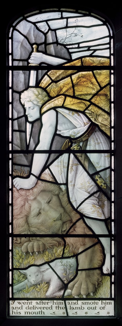 Over Wyresdale, Christ Church, Shrigley & Hunt (1873-1982), Carl Almquist, The Shepherds Church, Pasterz, owce, 18 autorstwa Carl Almquist