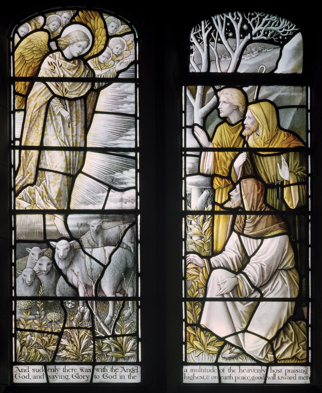 Over Wyresdale, Christ Church, Shrigley & Hunt (1873-1982), Carl Almquist, The Shepherds Church, Pasterz, Owce, 18 autorstwa Carl Almquist