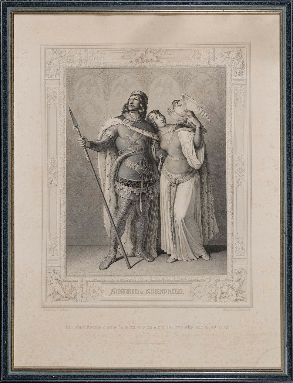 O Nibelungach. Zygfryda i Kriemhilda, 1860. autorstwa Carl Arnold Gonzenbach